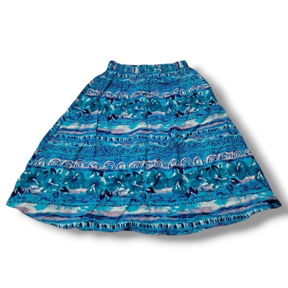 Vintage Village Fair Skirt Size Large W27"in Waist Women's Hawaiian Style Skirt